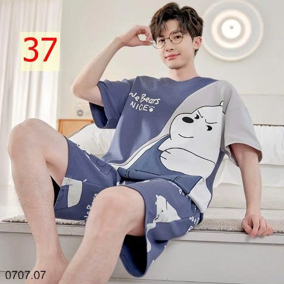 25HA0707.07- BỘ MẶC NHÀ COTTON CHO THANH NIÊN
