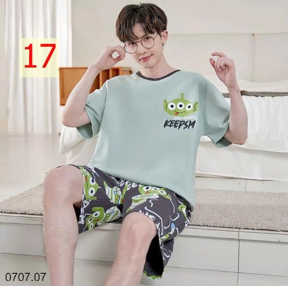 25HA0707.07- BỘ MẶC NHÀ COTTON CHO THANH NIÊN