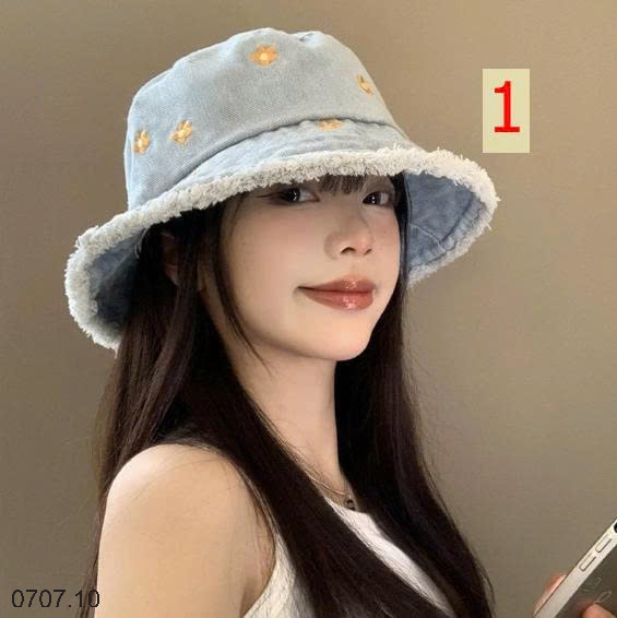 25HA0707.10 - MŨ BUCKET DENIM CHO NỮ