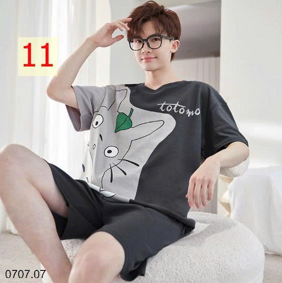 25HA0707.07- BỘ MẶC NHÀ COTTON CHO THANH NIÊN