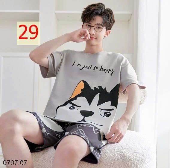 25HA0707.07- BỘ MẶC NHÀ COTTON CHO THANH NIÊN