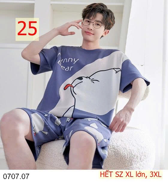 25HA0707.07- BỘ MẶC NHÀ COTTON CHO THANH NIÊN