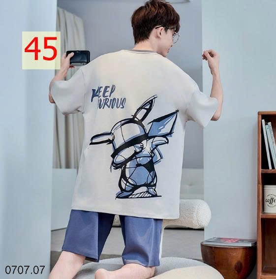 25HA0707.07- BỘ MẶC NHÀ COTTON CHO THANH NIÊN