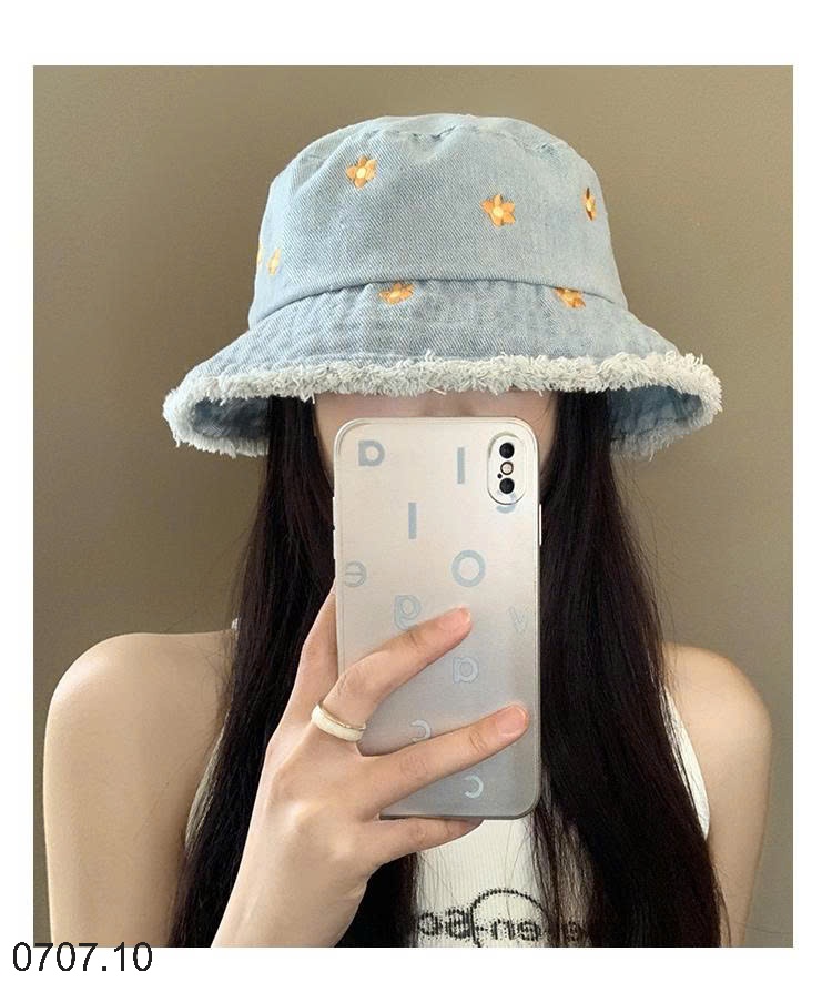 25HA0707.10 - MŨ BUCKET DENIM CHO NỮ