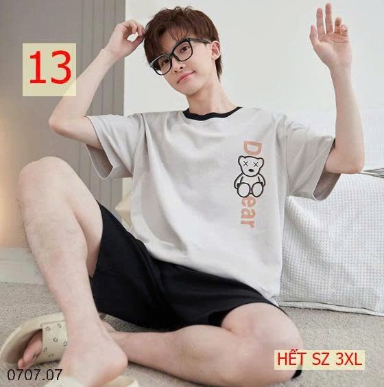 25HA0707.07- BỘ MẶC NHÀ COTTON CHO THANH NIÊN