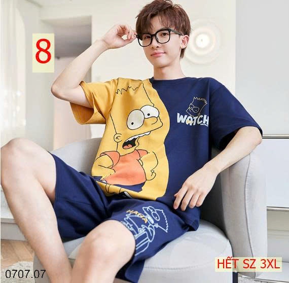 25HA0707.07- BỘ MẶC NHÀ COTTON CHO THANH NIÊN