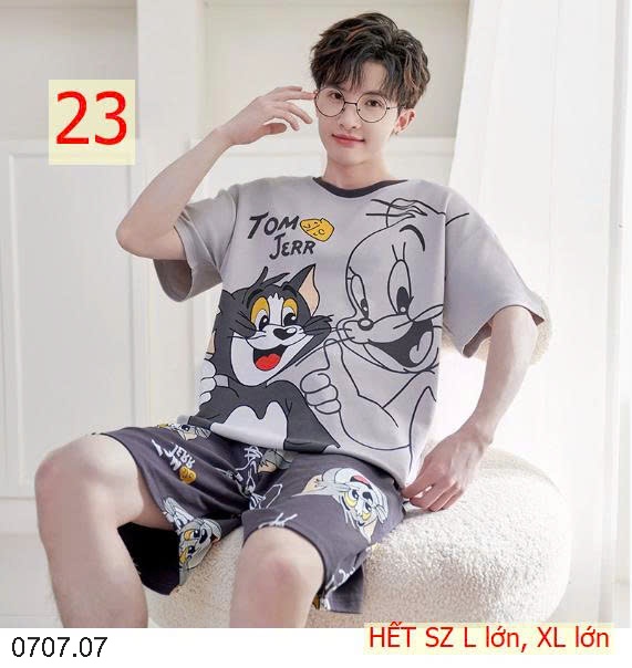 25HA0707.07- BỘ MẶC NHÀ COTTON CHO THANH NIÊN