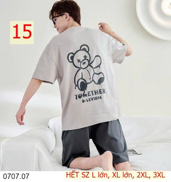 25HA0707.07- BỘ MẶC NHÀ COTTON CHO THANH NIÊN