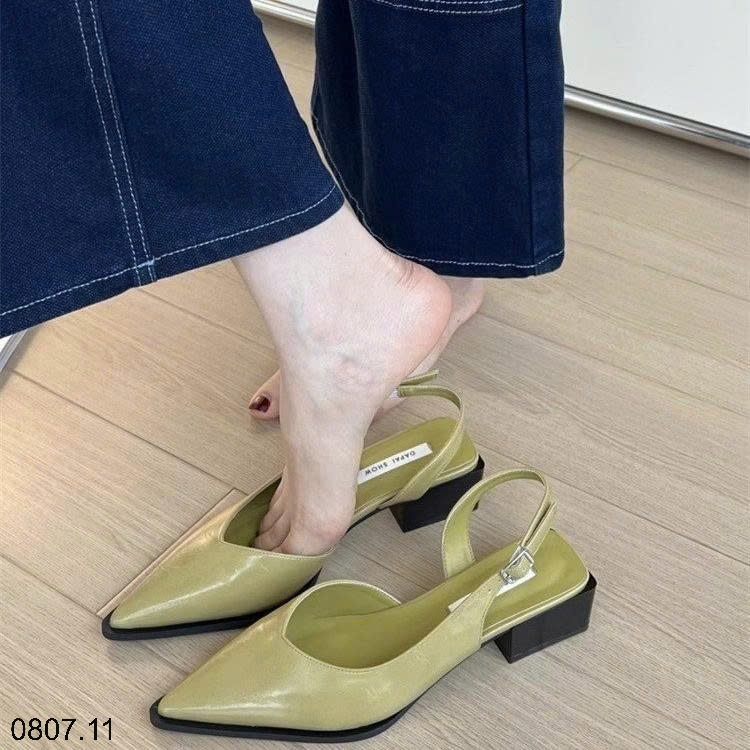 25HA0807.11 - SANDAL MŨI NHỌN HỞ GÓT