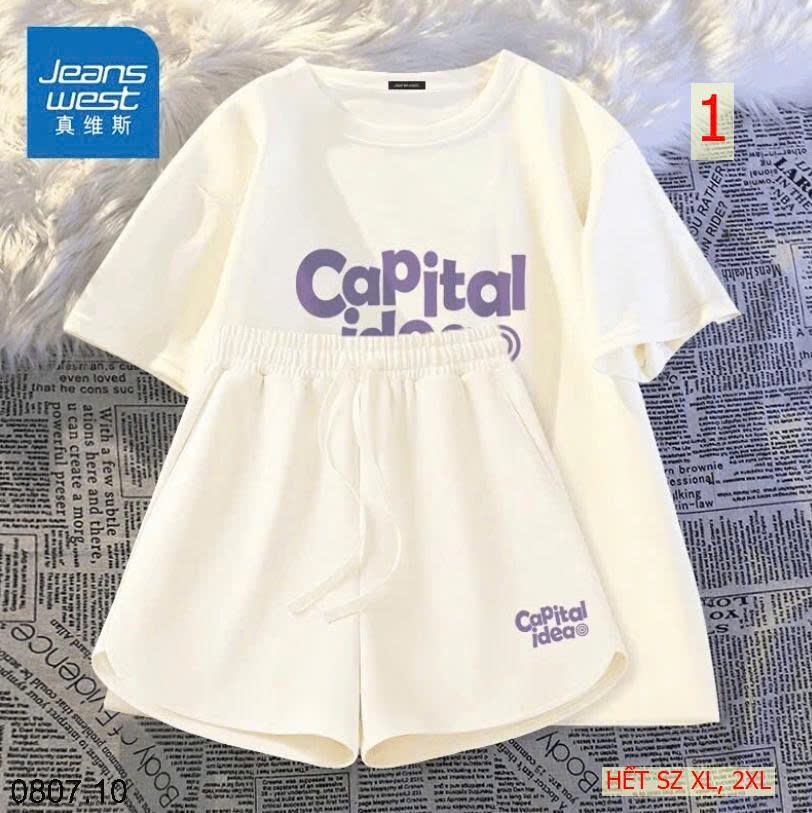 25HA0807.10 - BỘ MẶC NHÀ CAPITAL NỮ NHÀ JEANS WEST