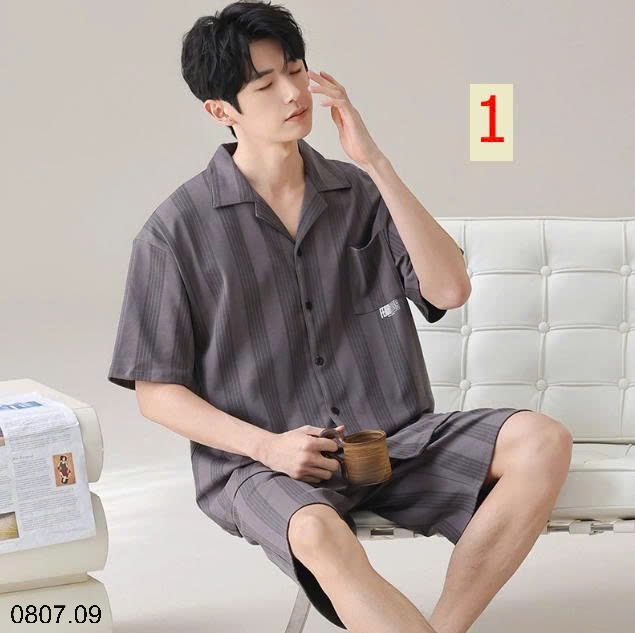 25HA0807.09 - BỘ PIJAMA CỘC CHO NAM