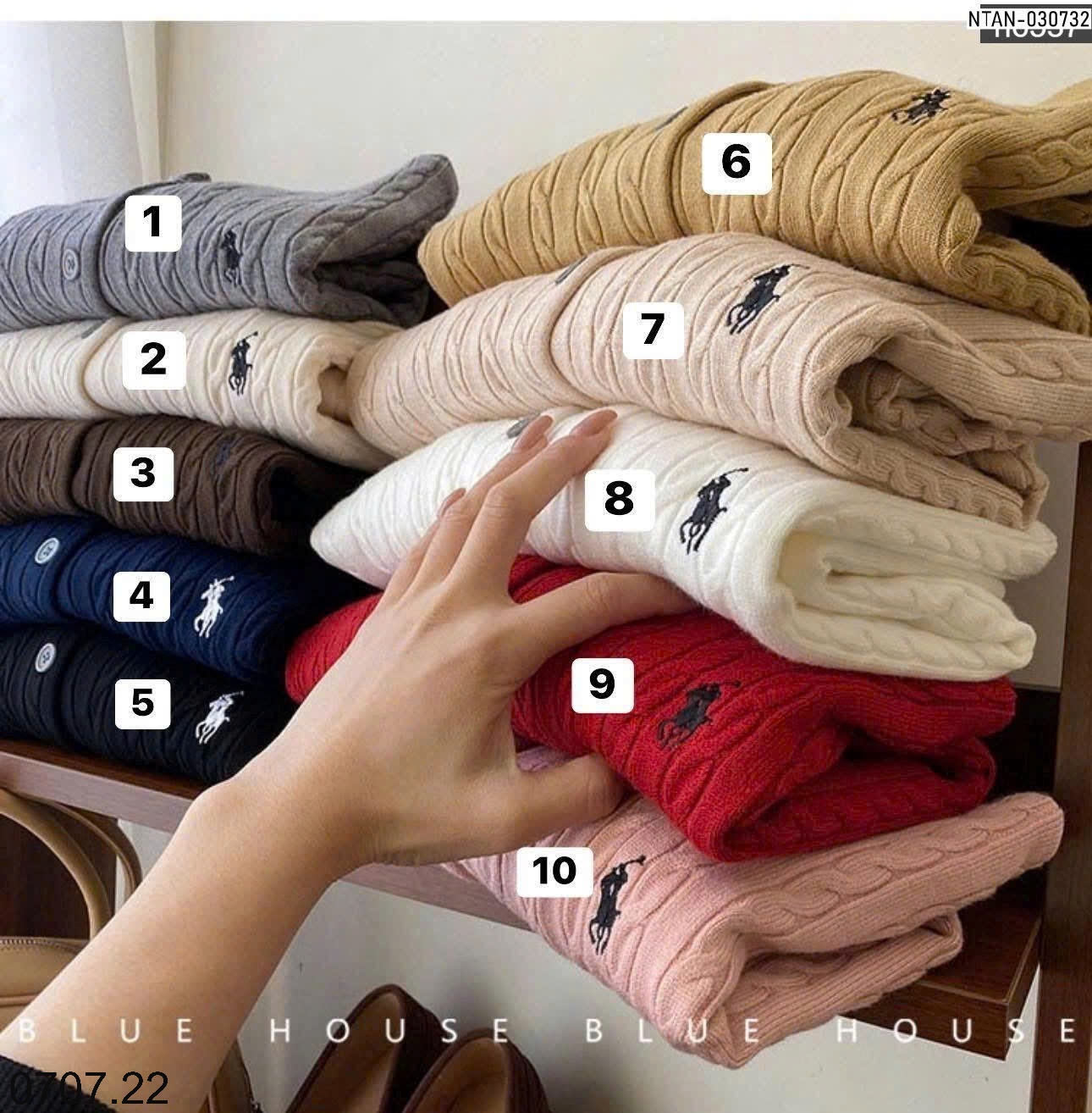 25HA0707.22 - ÁO LEN CARDIGAN THÊU HÌNH NGỰA