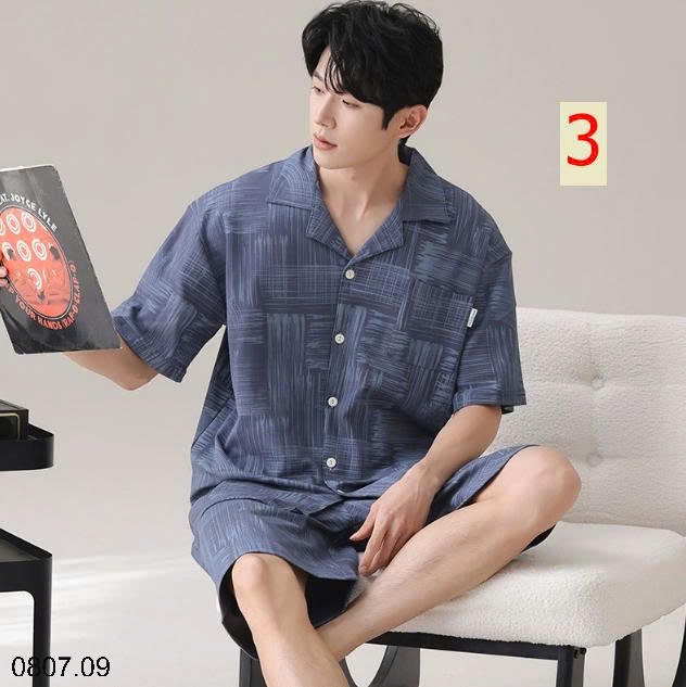25HA0807.09 - BỘ PIJAMA CỘC CHO NAM