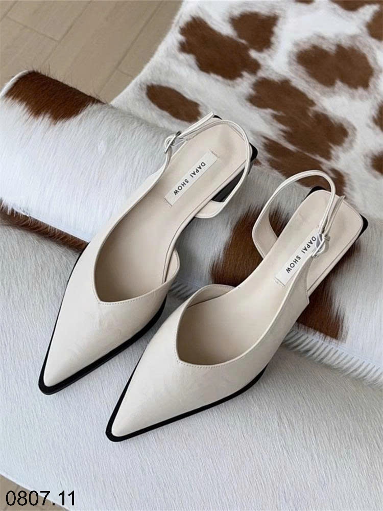 25HA0807.11 - SANDAL MŨI NHỌN HỞ GÓT
