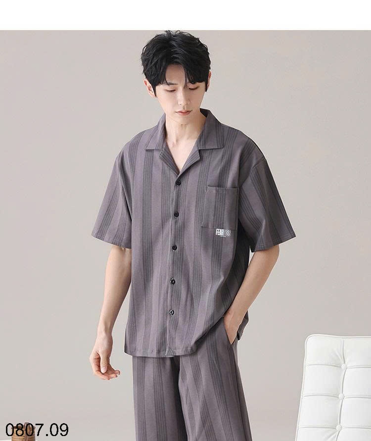 25HA0807.09 - BỘ PIJAMA CỘC CHO NAM