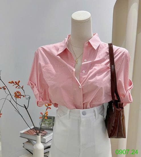 25HA0907.24 - ÁO SƠ MI NỮ NGẮN TAY