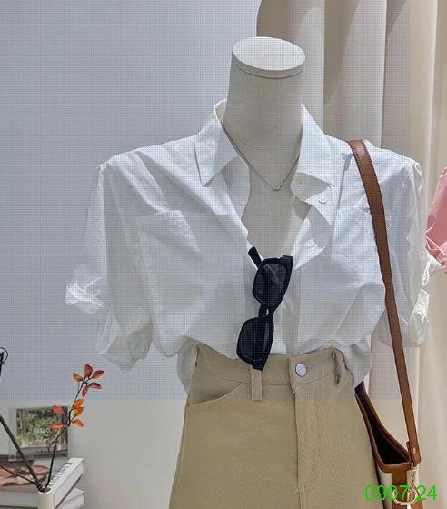 25HA0907.24 - ÁO SƠ MI NỮ NGẮN TAY