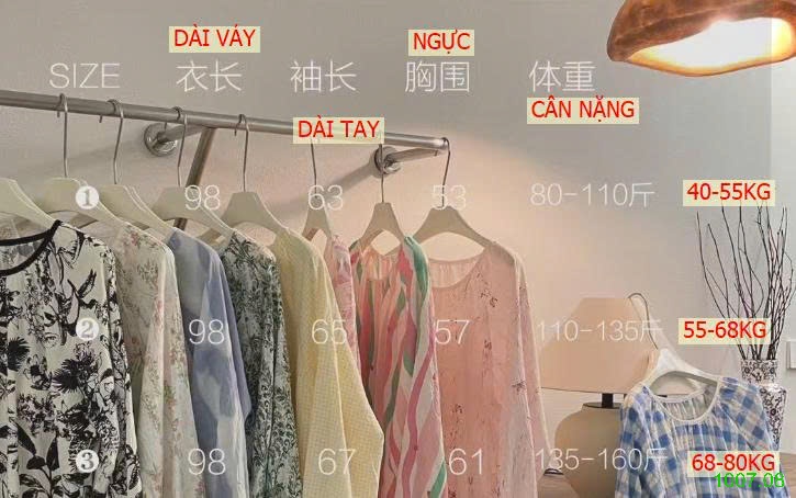 25HA1007.08 - VÁY HOA CỔ TRÒN JIEAINA