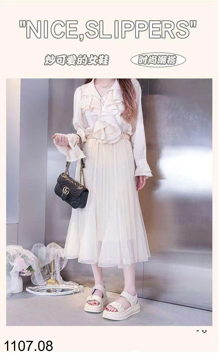 25HA1107.08 - SANDAL NỮ QUAI NGANG ĐẾ MỀN
