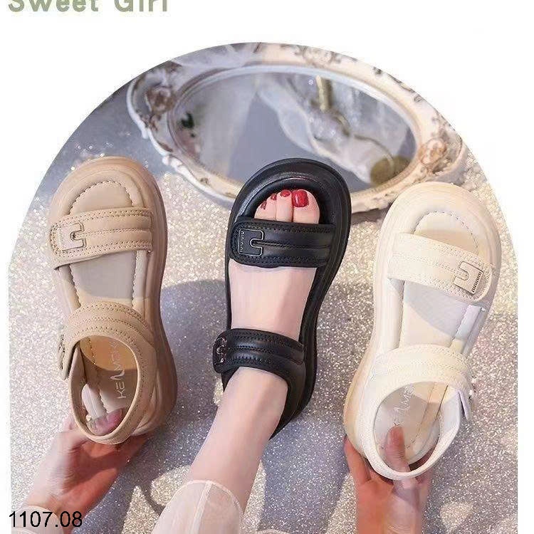 25HA1107.08 - SANDAL NỮ QUAI NGANG ĐẾ MỀN
