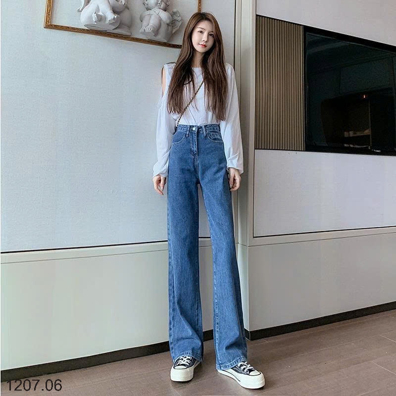 25HA1207.06 - QUẦN JEANS SUÔNG HACK DÁNG