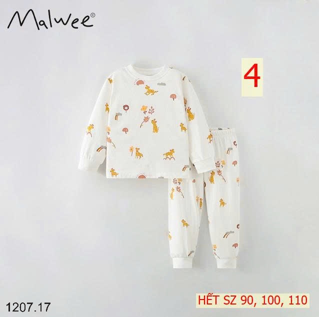25HA1207.17 - BỘ THU ĐÔNG MẶC NHÀ BÉ GÁI MALWEE