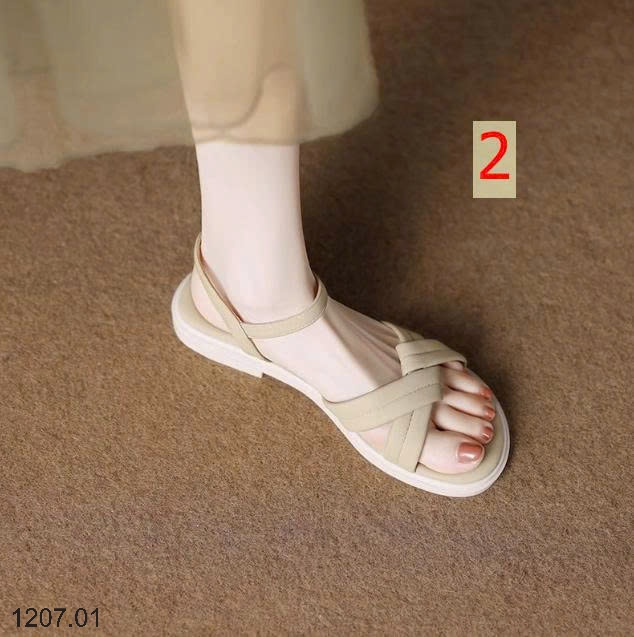 25HA1207.01 - SANDAL QUAI ĐAN ĐẾ BỆT CHO NỮ