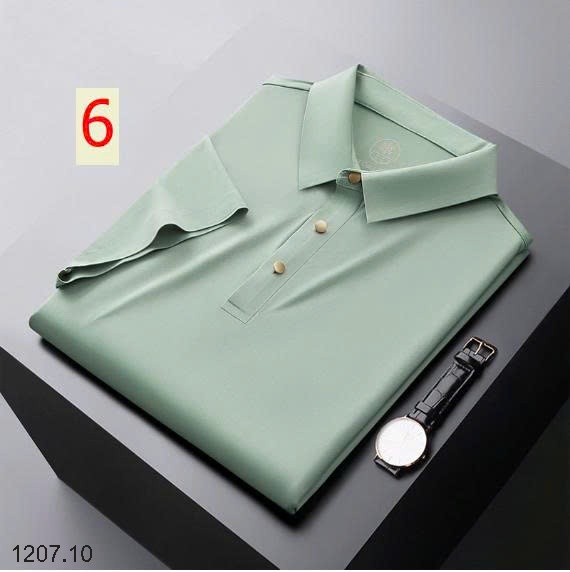 25HA1207.10 - POLO LỤA BĂNG NAM LIỀN MẠCH CAO CẤP