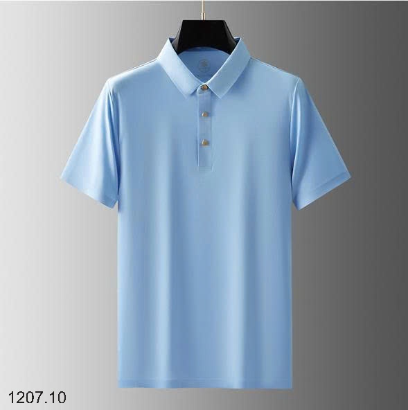25HA1207.10 - POLO LỤA BĂNG NAM LIỀN MẠCH CAO CẤP