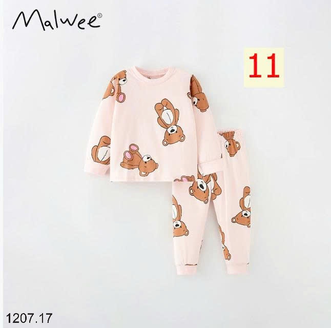 25HA1207.17 - BỘ THU ĐÔNG MẶC NHÀ BÉ GÁI MALWEE