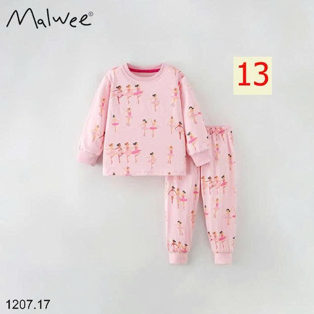 25HA1207.17 - BỘ THU ĐÔNG MẶC NHÀ BÉ GÁI MALWEE