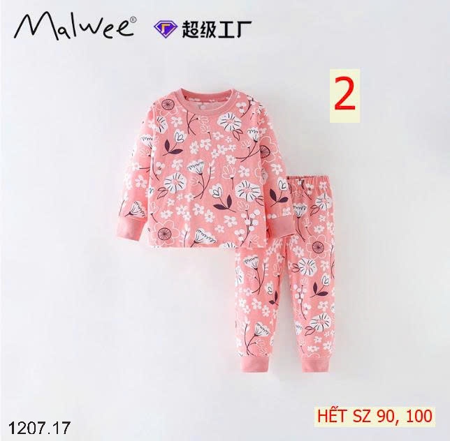 25HA1207.17 - BỘ THU ĐÔNG MẶC NHÀ BÉ GÁI MALWEE
