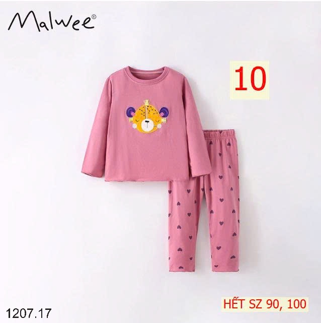 25HA1207.17 - BỘ THU ĐÔNG MẶC NHÀ BÉ GÁI MALWEE