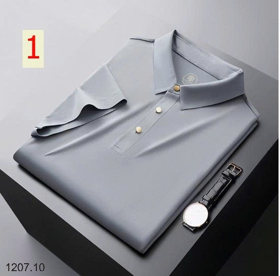 25HA1207.10 - POLO LỤA BĂNG NAM LIỀN MẠCH CAO CẤP