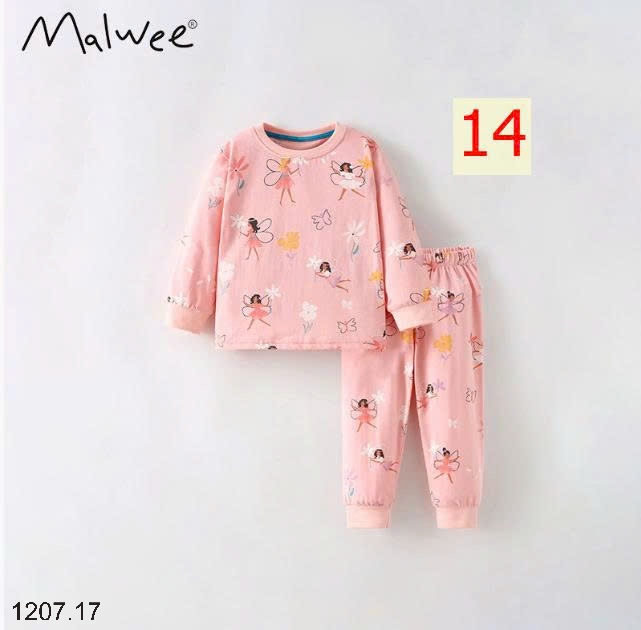 25HA1207.17 - BỘ THU ĐÔNG MẶC NHÀ BÉ GÁI MALWEE