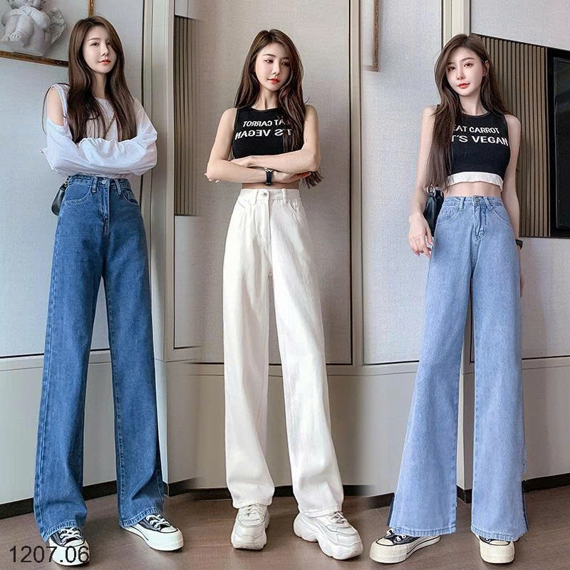 25HA1207.06 - QUẦN JEANS SUÔNG HACK DÁNG