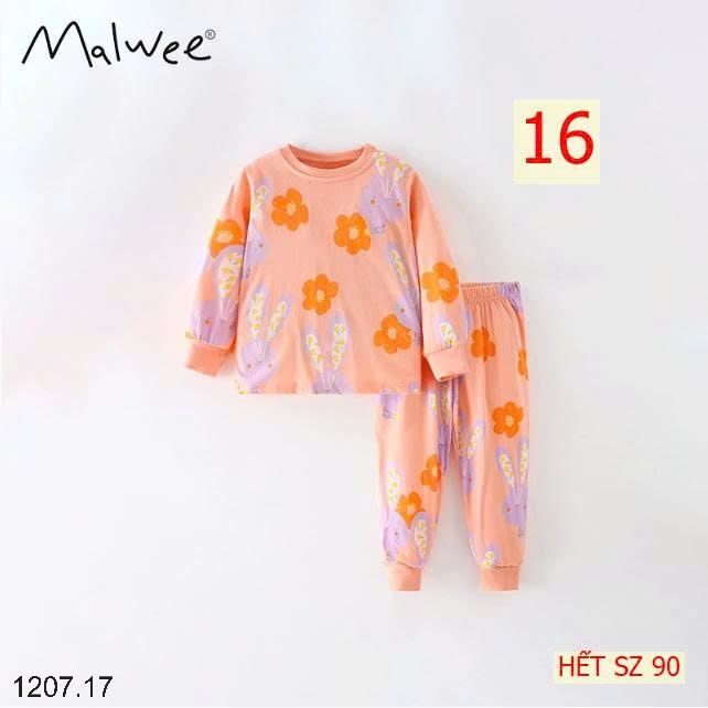 25HA1207.17 - BỘ THU ĐÔNG MẶC NHÀ BÉ GÁI MALWEE