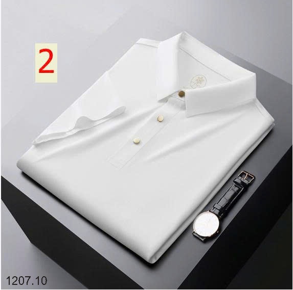 25HA1207.10 - POLO LỤA BĂNG NAM LIỀN MẠCH CAO CẤP