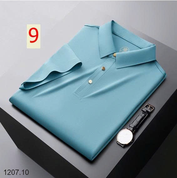 25HA1207.10 - POLO LỤA BĂNG NAM LIỀN MẠCH CAO CẤP