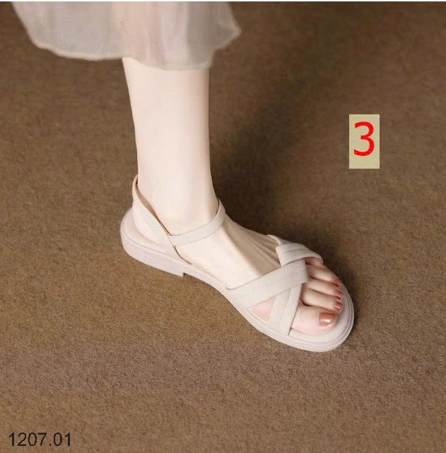 25HA1207.01 - SANDAL QUAI ĐAN ĐẾ BỆT CHO NỮ