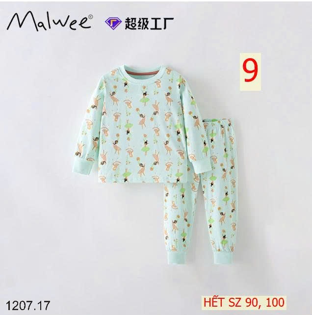 25HA1207.17 - BỘ THU ĐÔNG MẶC NHÀ BÉ GÁI MALWEE