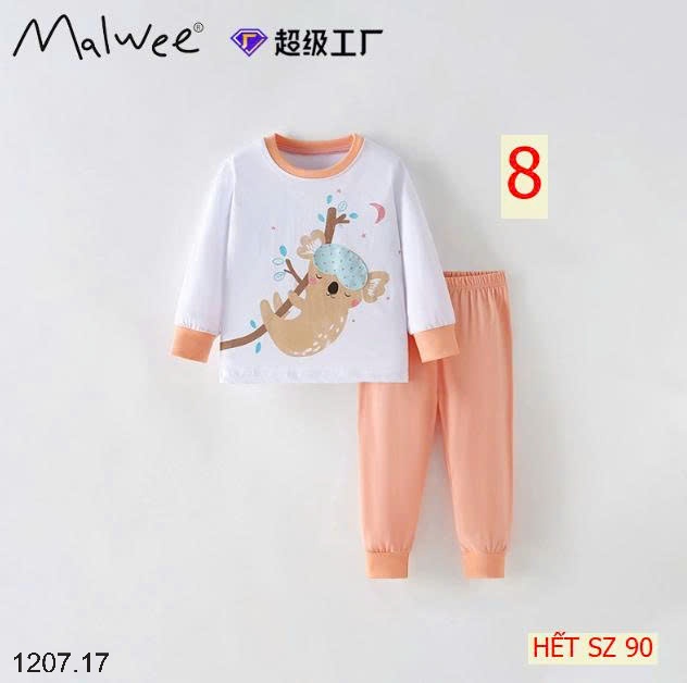 25HA1207.17 - BỘ THU ĐÔNG MẶC NHÀ BÉ GÁI MALWEE