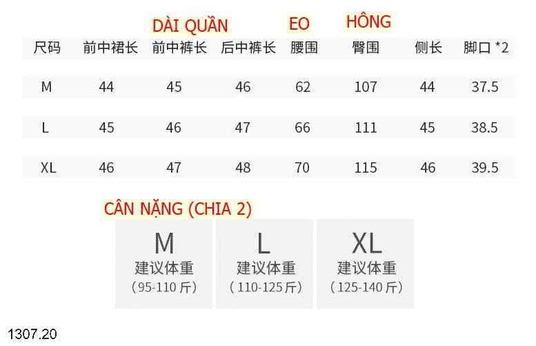 25HA1307.20 - QUẦN GIẢ VÁY NỮ
