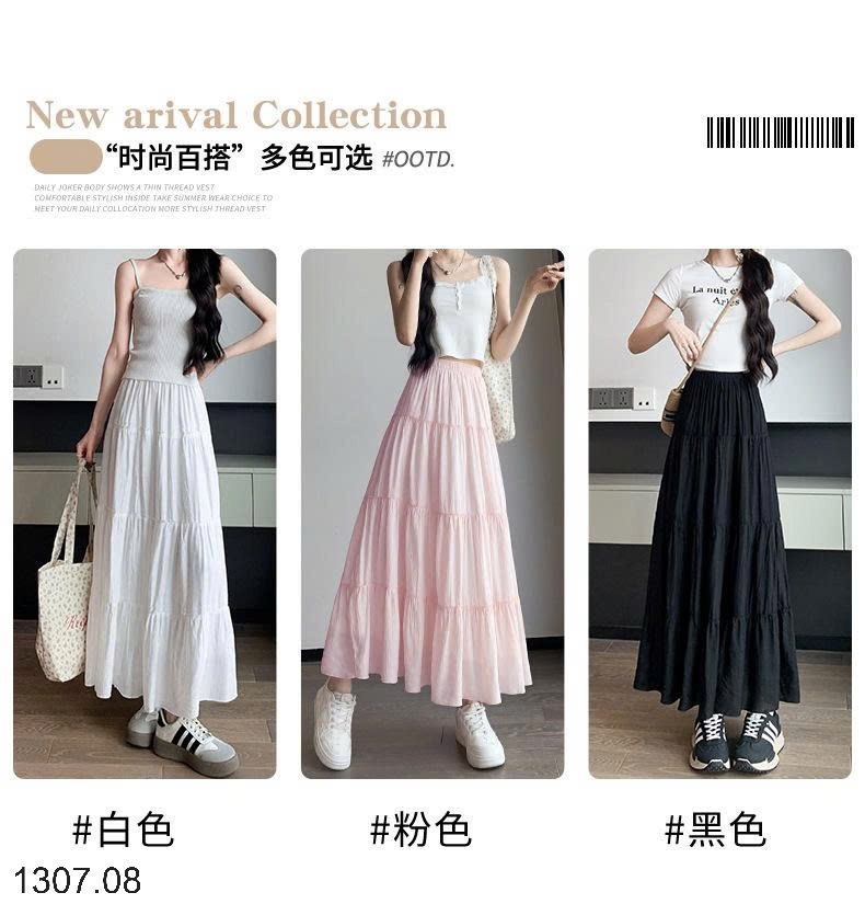 25HA1307.08 - CHÂN VÁY CHỮ A DÁNG XÒE BỒNG