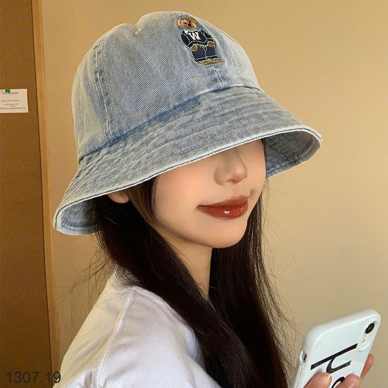 25HA1307.19 - MŨ JEAN HÌNH GẤU CHO NỮ