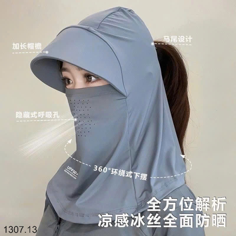 25HA1307.13 - SET 2 MŨ KHẨU TRANG CHÙM ĐẦU CHỐNG NẮNG