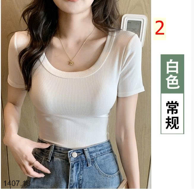 25HA1407.18 - ÁO THUN GÂN CỘC TAY NỮ