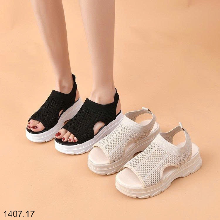 25HA1407.17 - SANDAL LƯỚI ĐẾ CAO THOÁNG KHÍ