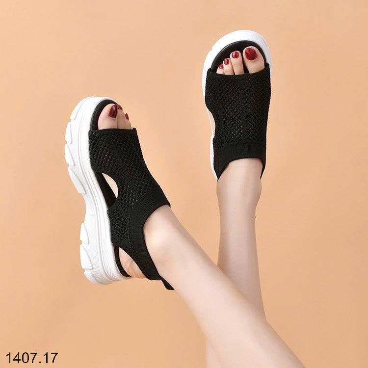 25HA1407.17 - SANDAL LƯỚI ĐẾ CAO THOÁNG KHÍ