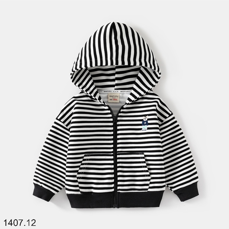 25HA1407.12 - ÁO KHOÁC NỈ KHÓA WAPYPY CHO BÉ